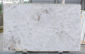 Crystallo / Crystal White Polished Quartzite 3cm (75” x 122”) Group EXOTIC #38162 SLABS 28-34