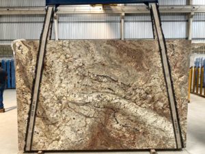 Typhoon Bordeaux 3 cm Polished Granite #21798 ( 79″ x 122″) Group “F”